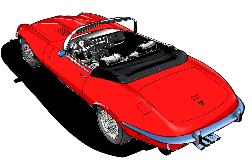 Jaguar E-type E type XKE illustration