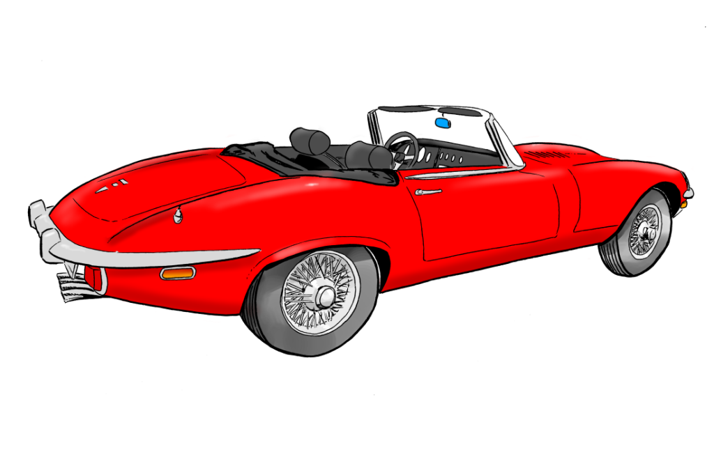 Jaguar E-type E type XKE illustration