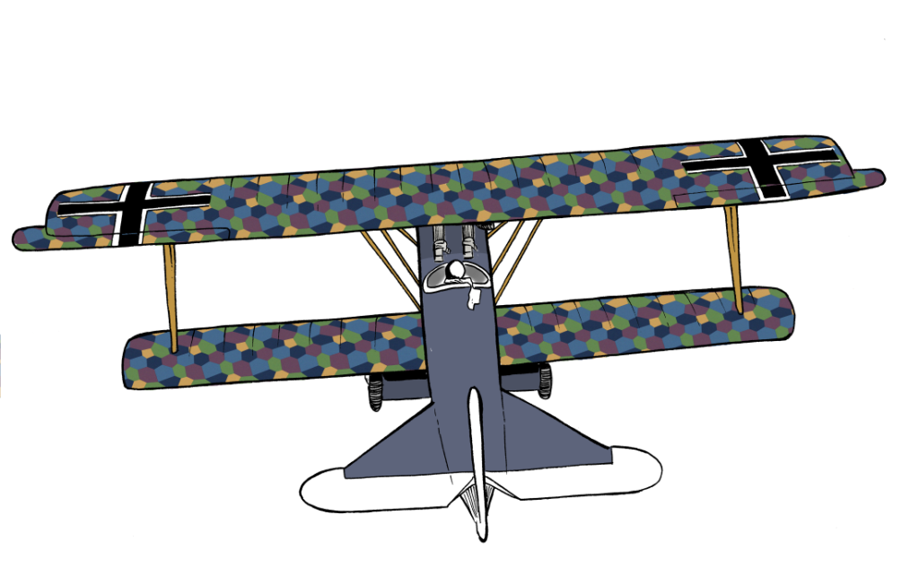 Fokker D7 biplane WWI