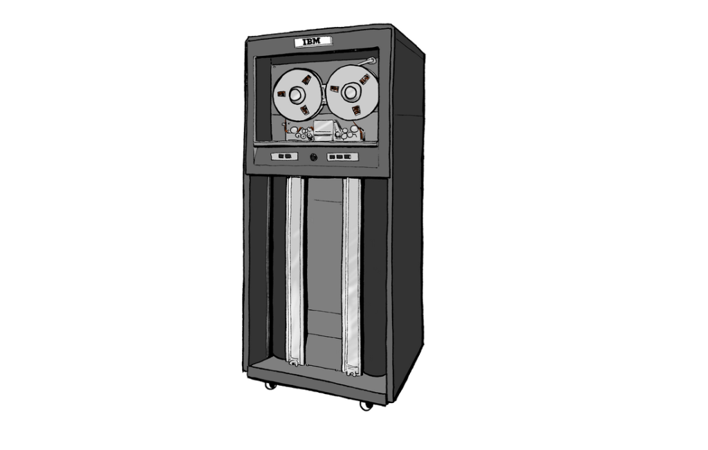 IBM 702 tape drive illustration