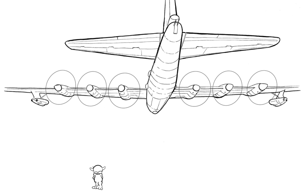 Airplane B36 B-36 Peacemaker Ink