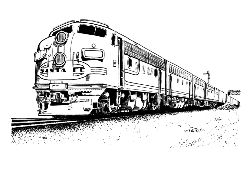 F7A Diesel Engine Train  Ink