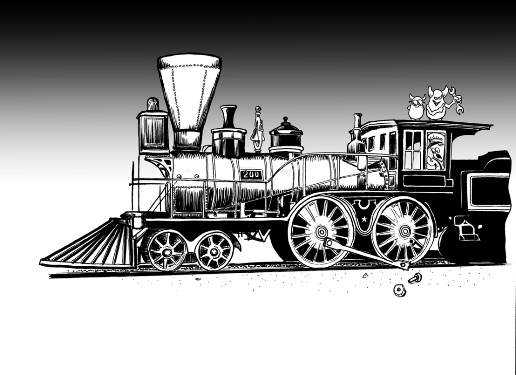Baldwin Steam Engine Ink