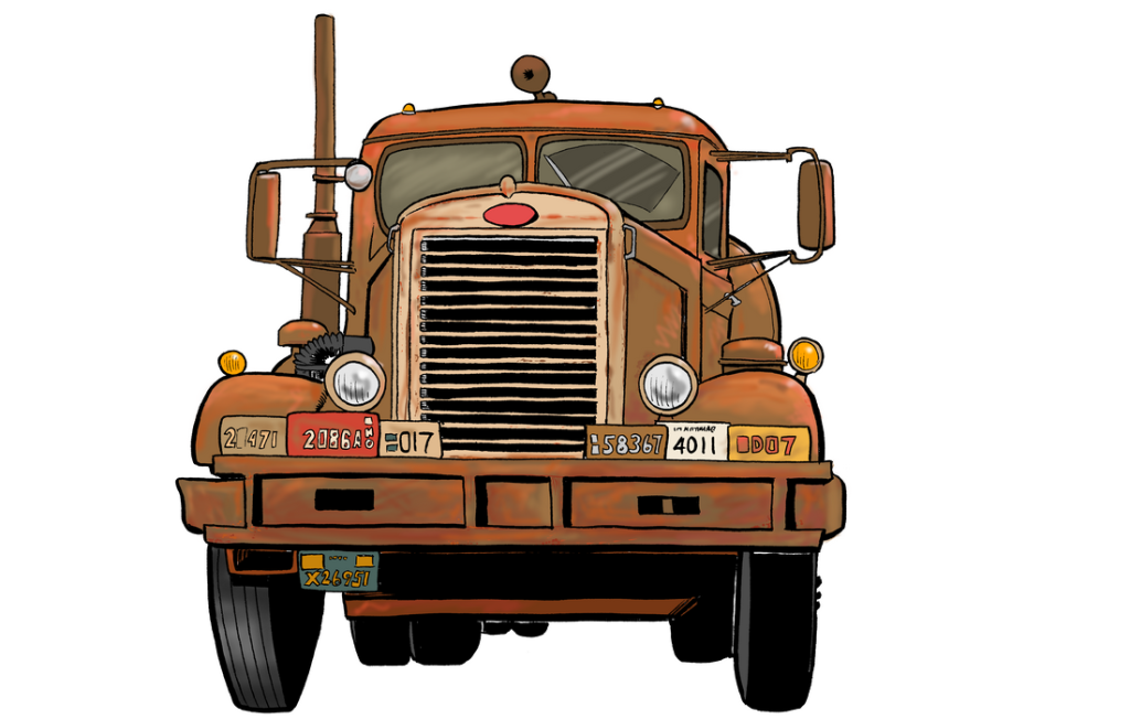1961 Peterbilt from the movie Duel illustration