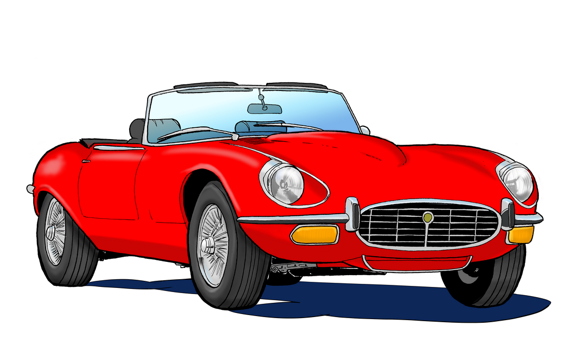 Jaguar E-type Illustration