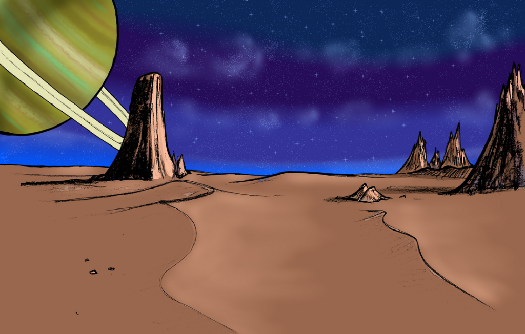 alien world illustration