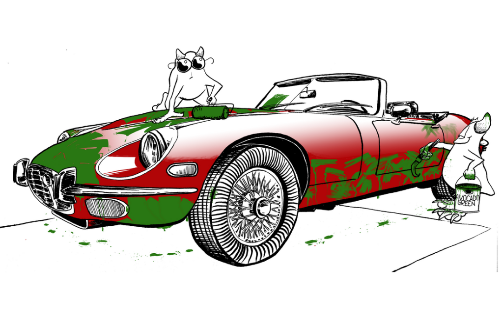 Jaguar E-type XKE paint
