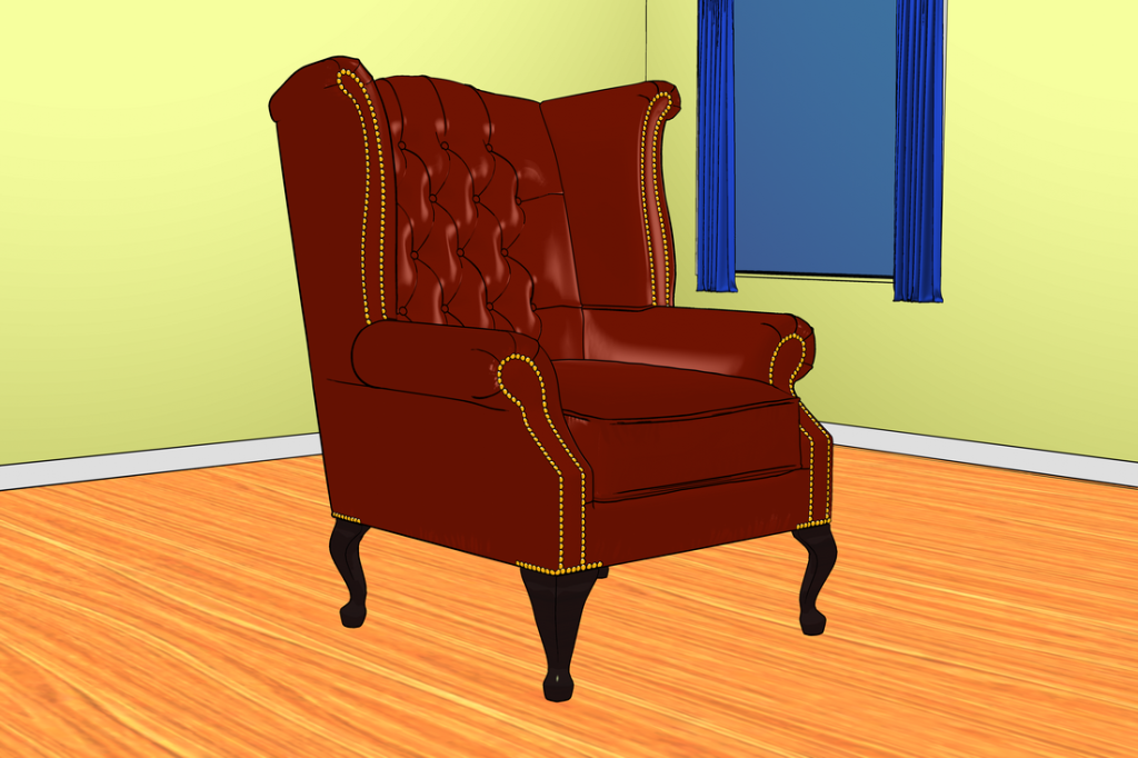wingback chair Render