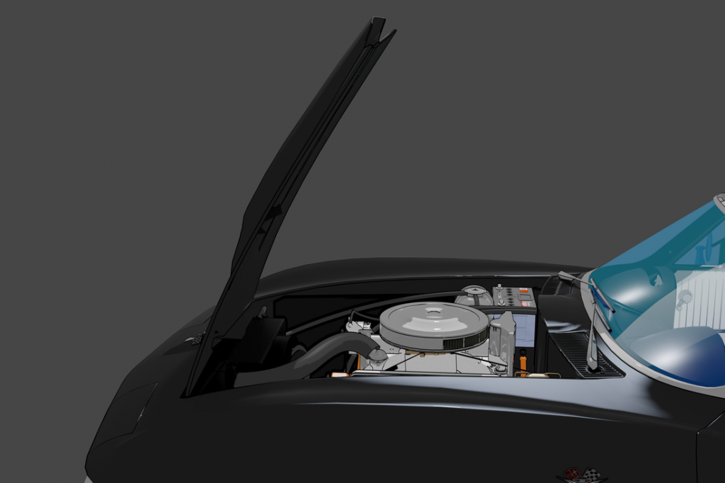 corvette engine render