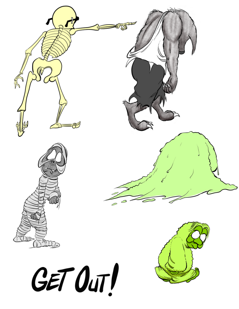 Slim Blob Mummy Werewolf Twilight Zone Gremlin