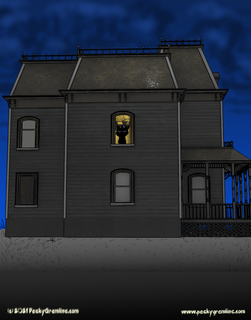 Spooky Background Haunted House