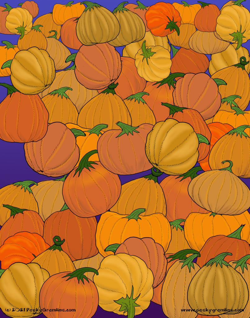 Spooky Background Pumpkin Patch
