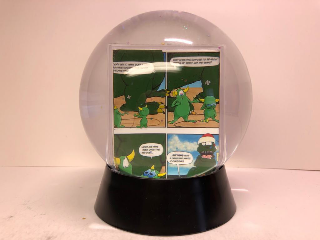 Pesky Gremlins Snow Globe