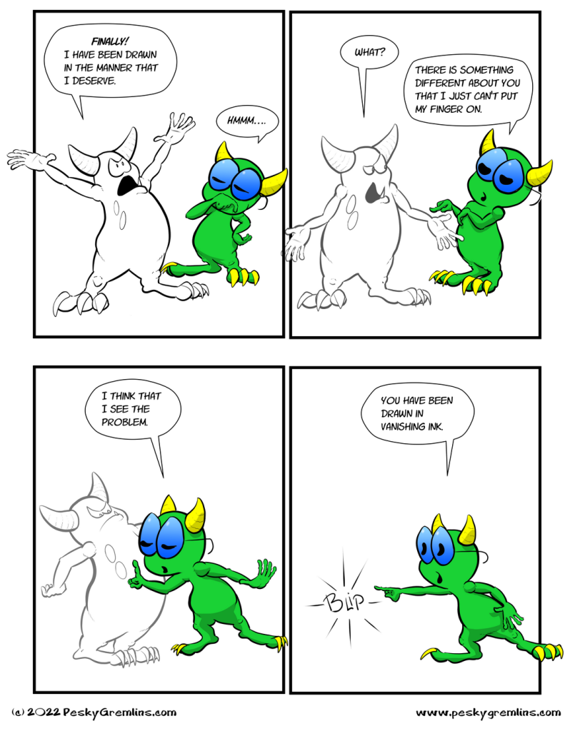 Pesky Gremlins Comic 781 Where’d He Go Pesky Gremlins