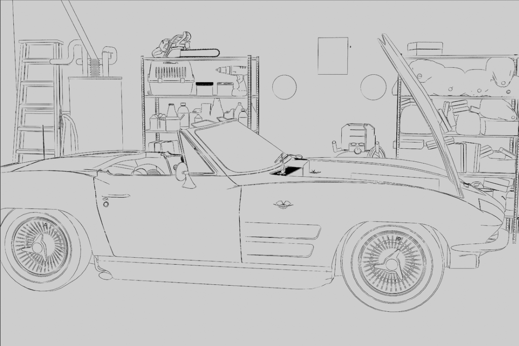 corvette line Render