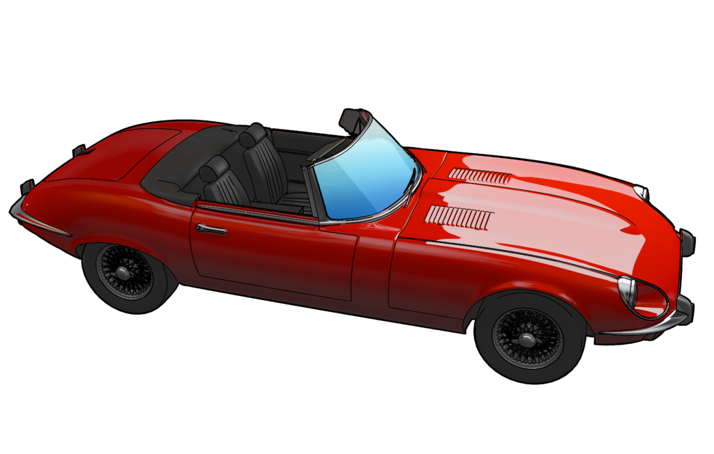 Jaguar E-type xke illustration
