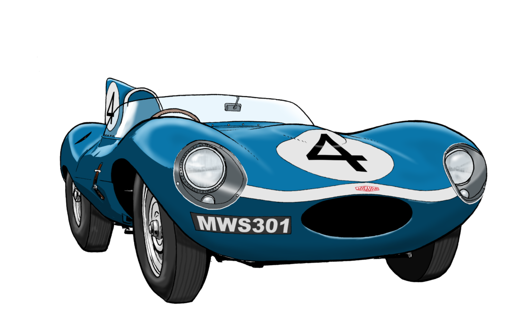 Jaguar D-Type illustration