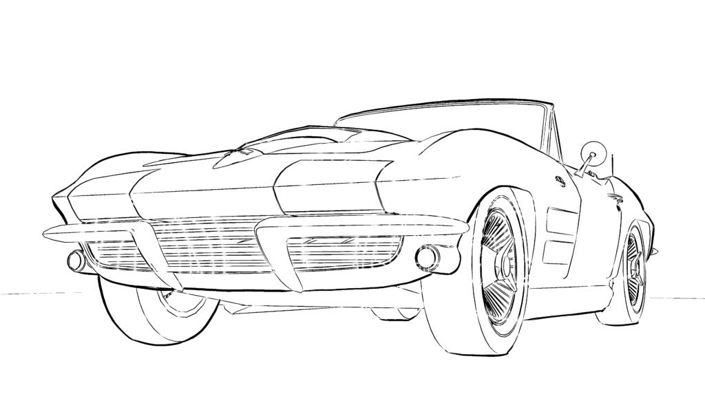 Corvette Line Render
