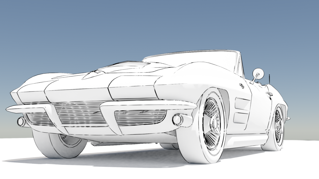 Corvette Unpainted Render