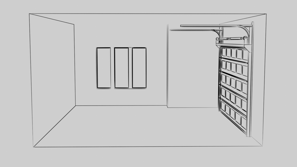 garage line render