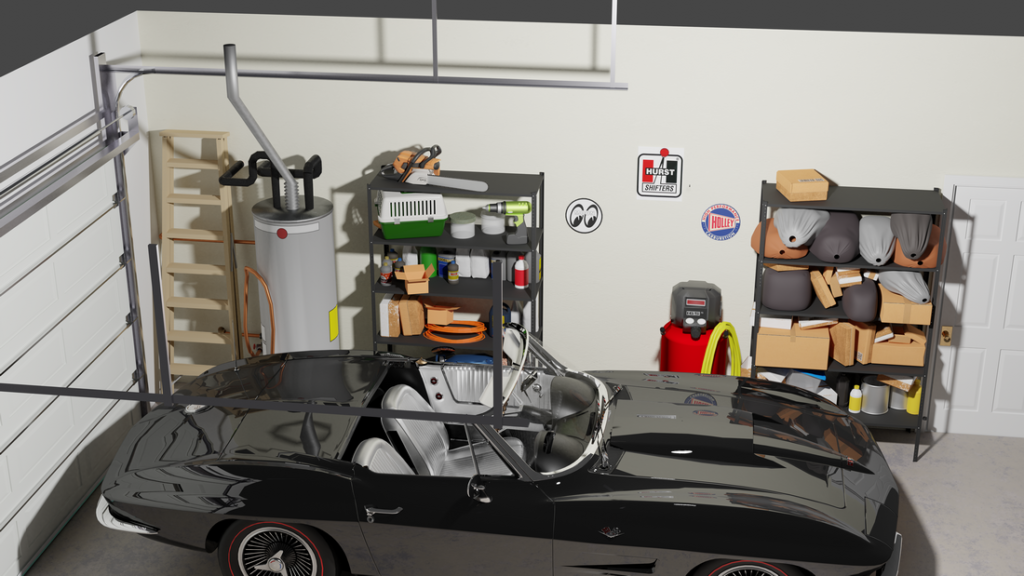 garage corvette render