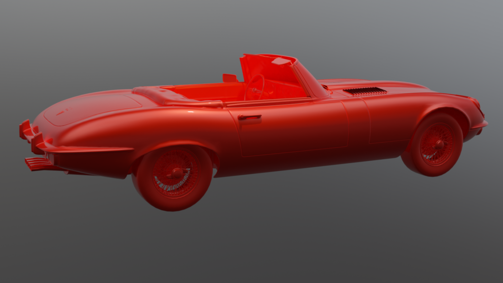 Jaguar E-type xke Render