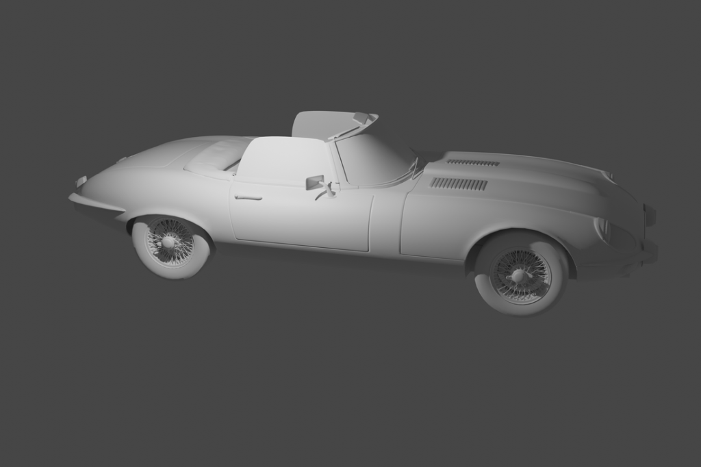 jaguar E-type xke 3d model