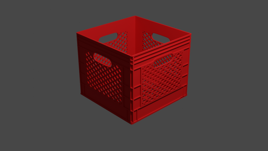 milk crate render