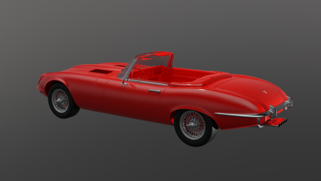 Jaguar E-type xke render