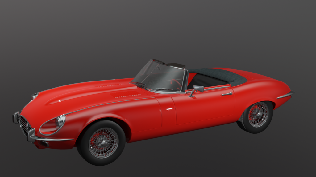 Jaguar E-type xke Render