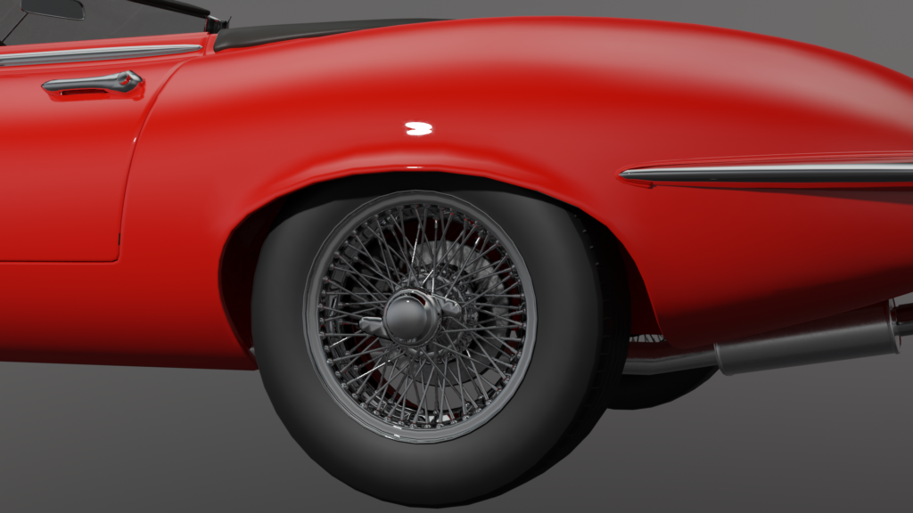 Jaguar E-type xke Render