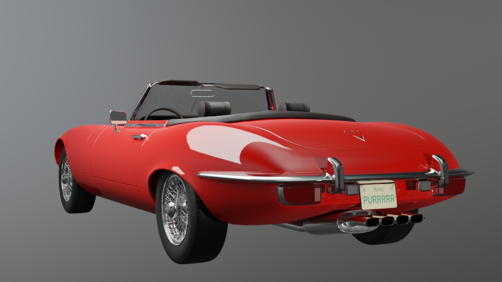 Jaguar E-type xke Render