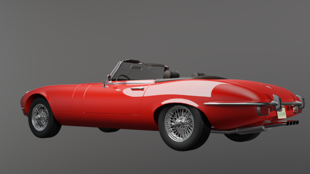 Jaguar E-type xke Render
