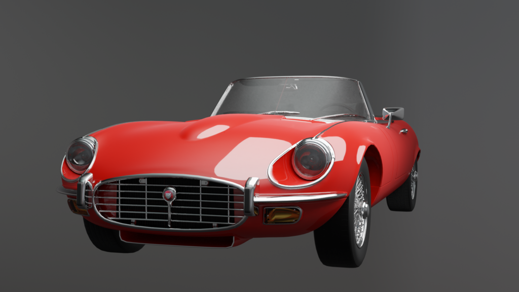 Jaguar E-type xke Render