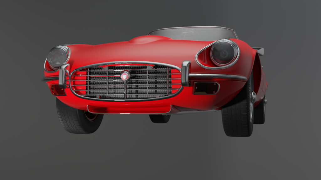 Jaguar E-type xke render