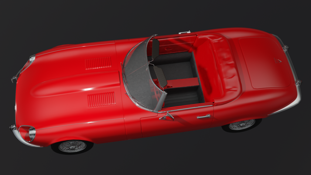 Jaguar E-type xke render