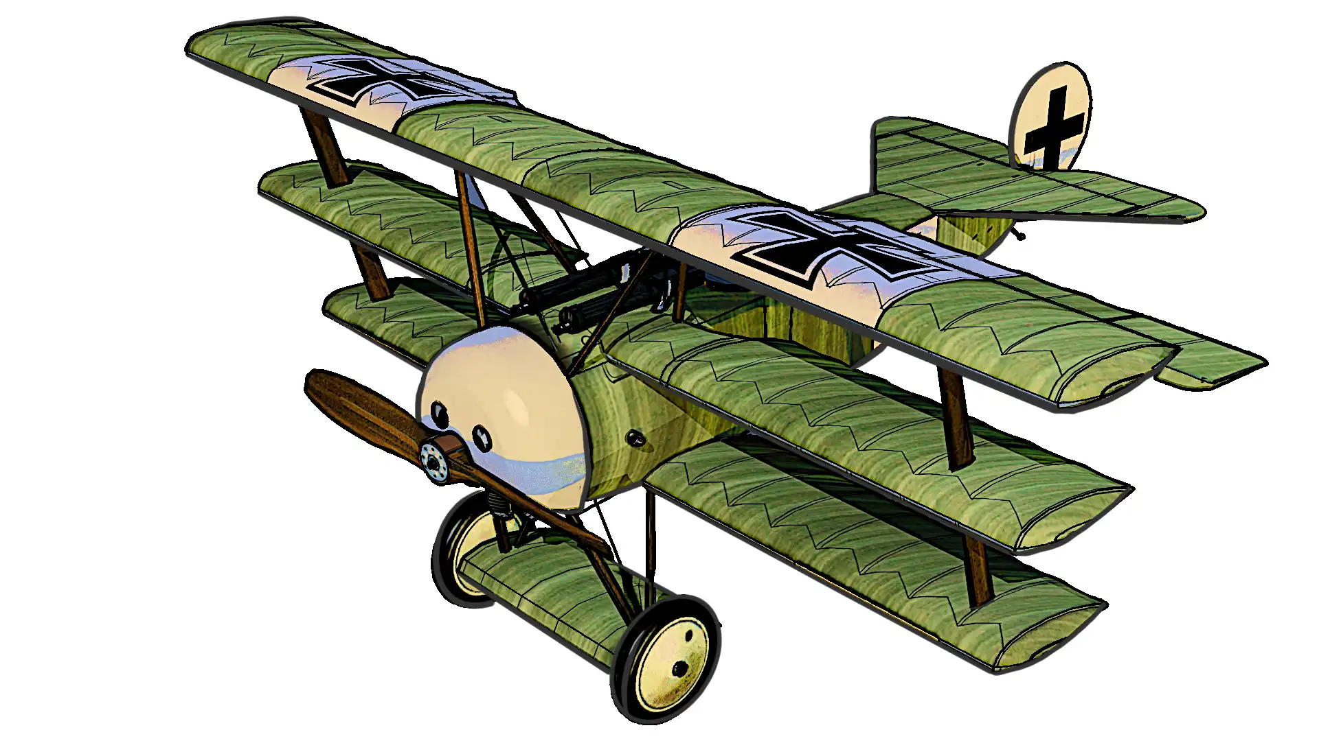 Fokker Dr.I in camouflage